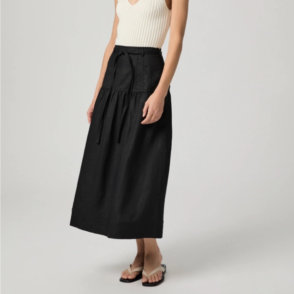 PAIGE Black Skirt with Tie Detail